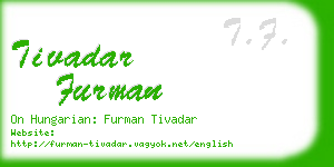 tivadar furman business card